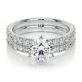 thumbnail image 1 of Bella Jewel Round Cut Excellent 1.9 Ct Diamond Ring For Women's - 14K White Gold Plated Ring for Her - Solitaire With Accent Diamond Ring for Couples - Eternity Band Diamond Ring for Women's, 1 of 3