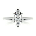 thumbnail image 1 of Bella Jewel Simple Solitaire Diamond Rings - Solo Diamond Rings - Excellent 1.9 Ct Marquise Cut Diamond Rings - 14K White Gold Plated Diamond Rings - Solitaire Engagement Wedding Silver Rings, 1 of 3