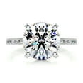 thumbnail image 1 of Bella Jewel Stunning 1.9 Ct Round Cut Hidden Halo Eternity Diamond Ring - 14K White Gold Plated Featuring Lab-Created Simulated Diamond - Ideal Women's Engagement Ring and Gift for Special Occasions, 1 of 3