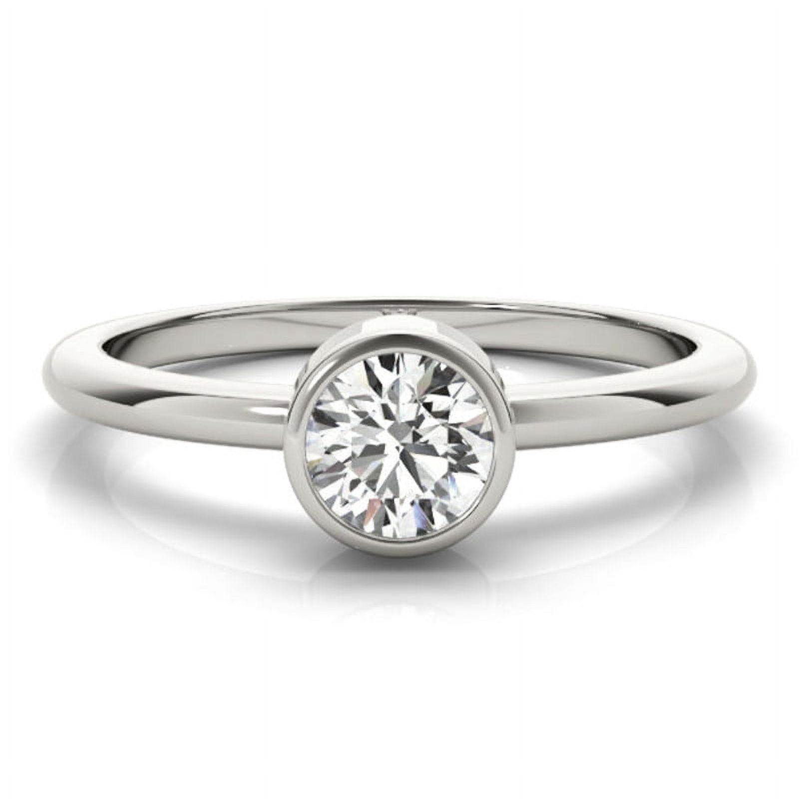 Bella Jewelry 1.42 Ct Round Cut Moissanite Engagement Ring - 14K White ...