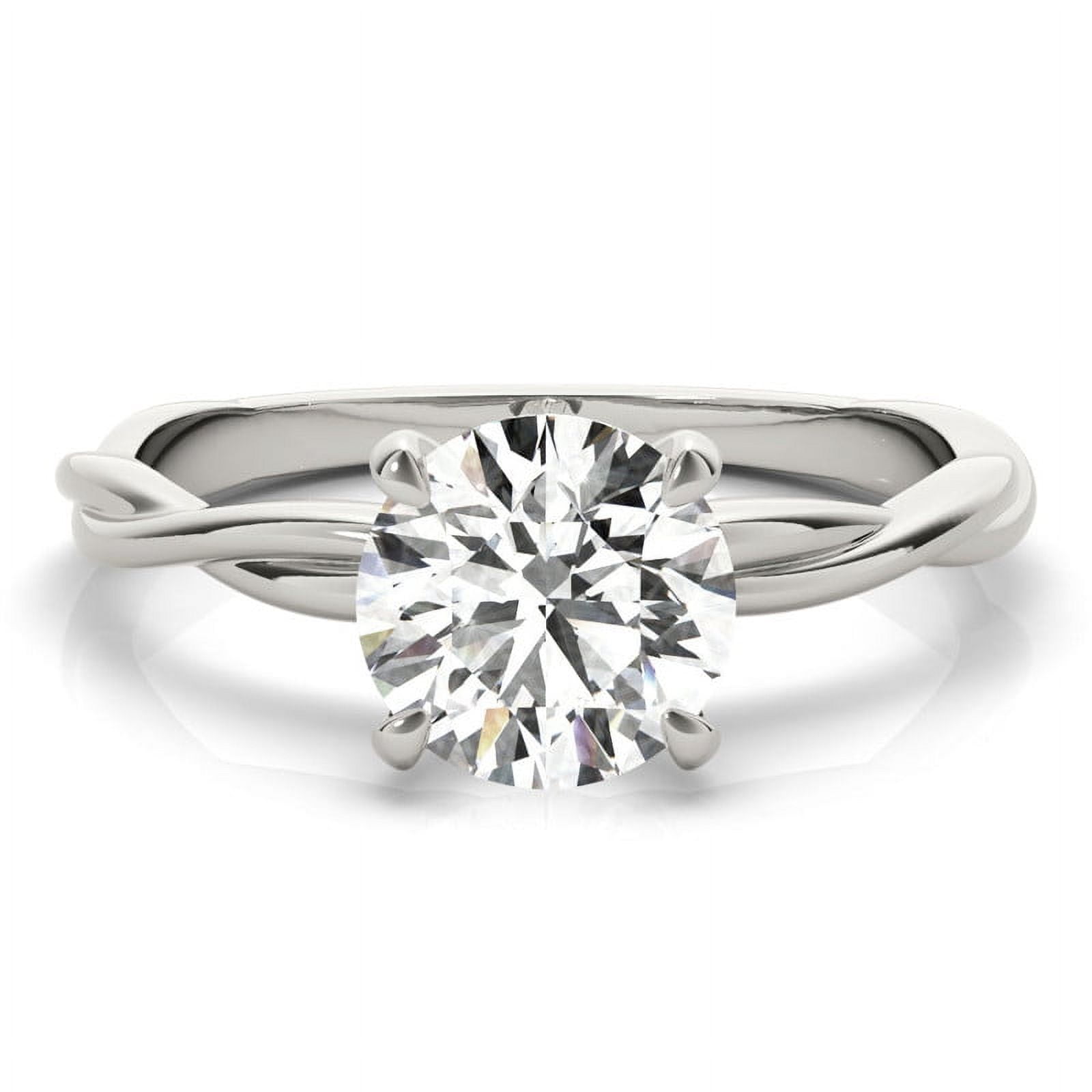 Bella Jewelry 14K White Gold Plated Engagement Ring - 1.82 Ct Round Cut ...