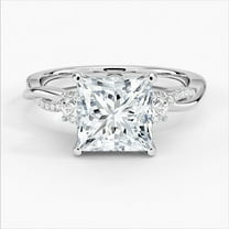 Bella Jewelry 2.22 Ct Princess Cut Engagement Ring - Crafted in 14K White Gold Plated - A Stunning Choice for Proposals or Anniversaries - Celebrate Your Love with This Elegant Twist Shank Design
