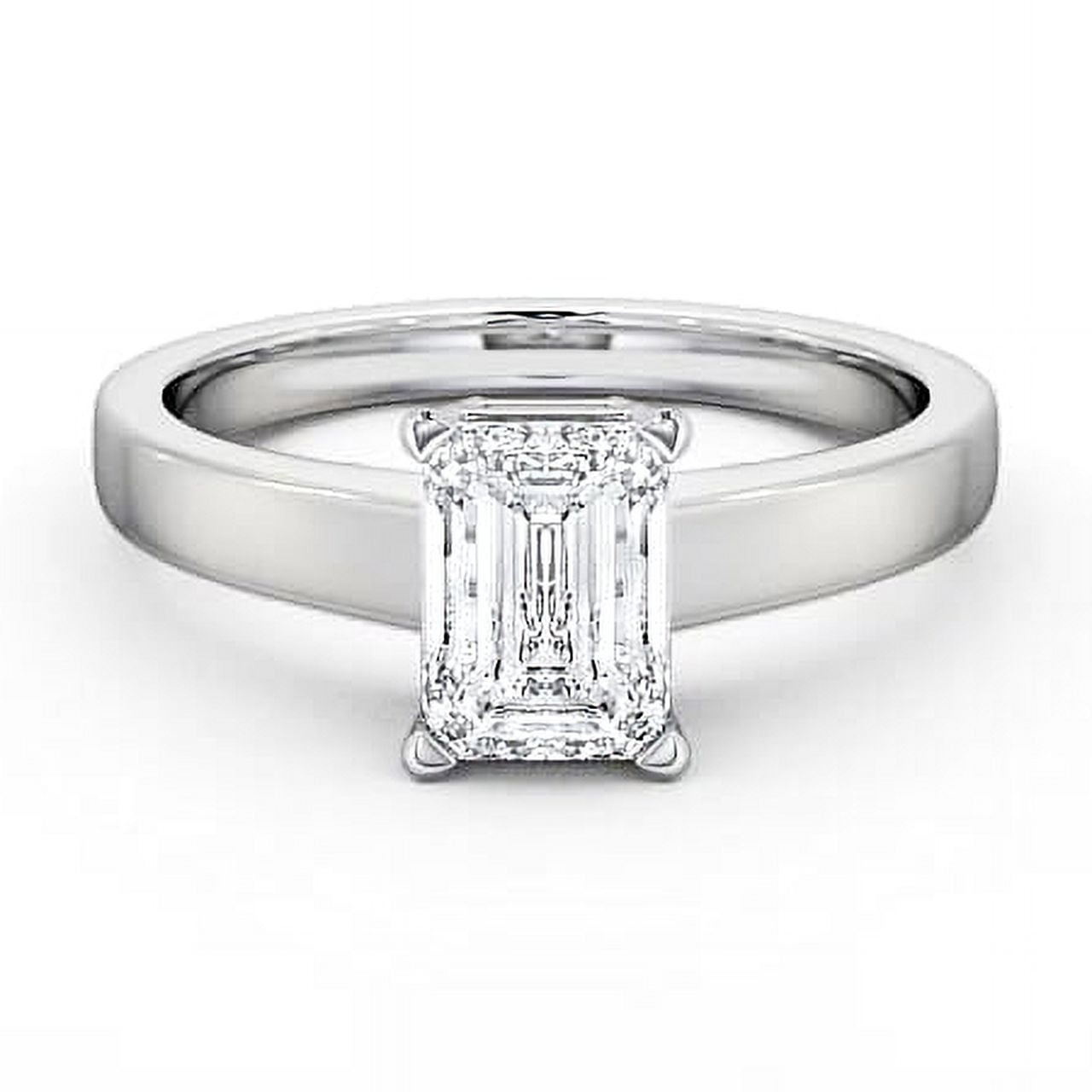 Bella Jewelry 2 Ct Emerald Cut Moissanite Engagement Wedding Ring – 14K ...
