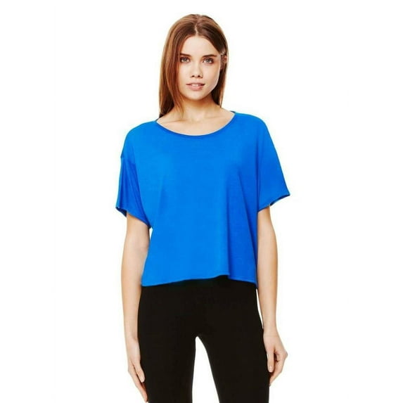 Bella + Canvas Ladies' Flowy Boxy Tee - Royal - Small