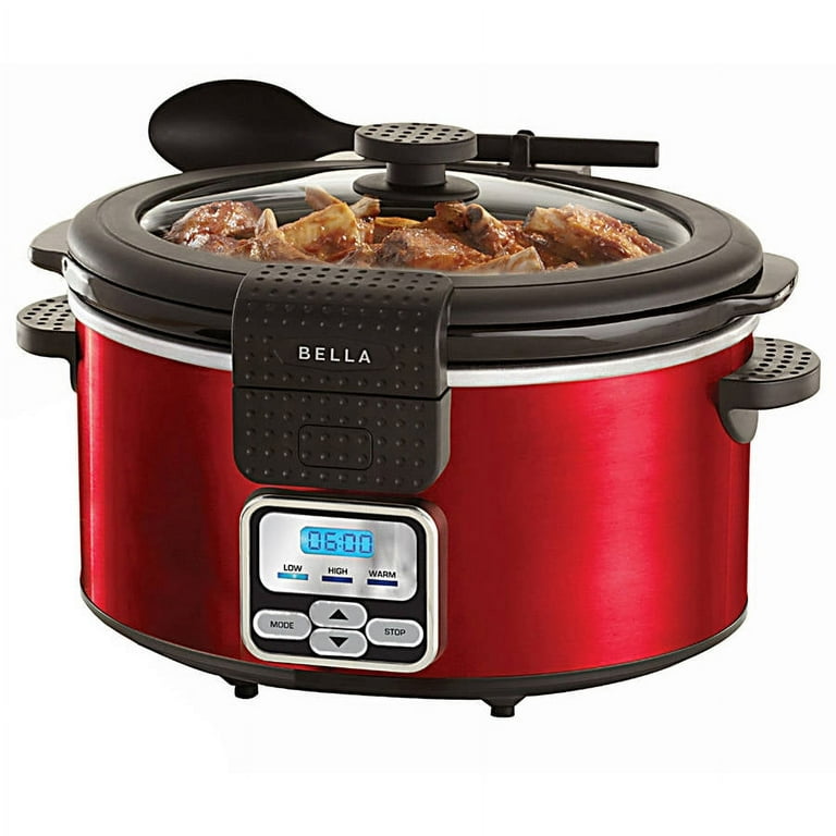 BELLA 13770 Slow Cooker 5Quart Red ** Want to know more, click on the  image. (This is an affiliate…