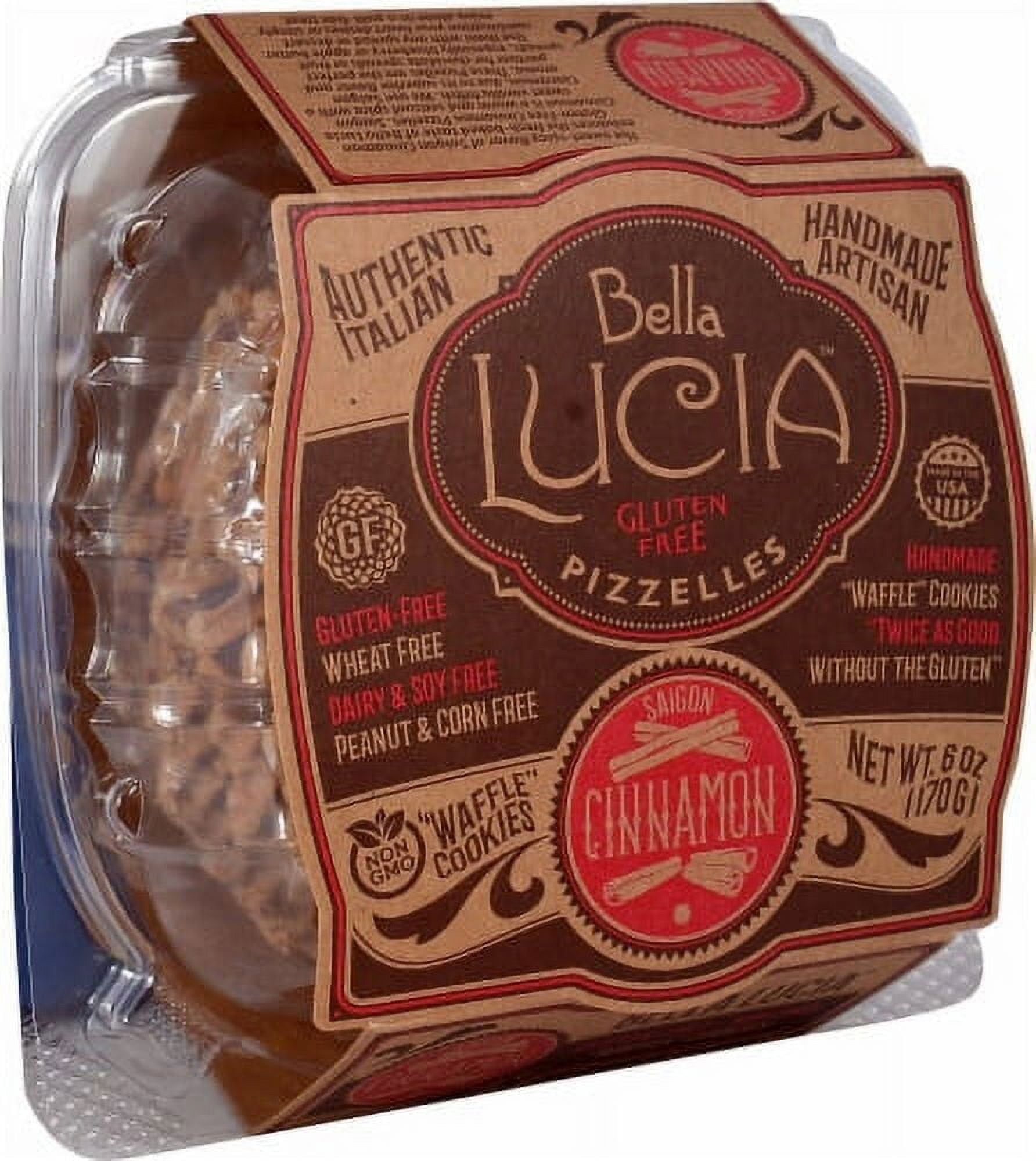 Bella Lucia Pizzelles Waffle Cookie Gluten Free Saigon Cinnamon -- 5.2 oz Pack of 3