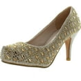 thumbnail image 1 of Bella Luna Myra Sparkle Crystal Gem Rhinestone Glitter Mesh Formal Evening Dress Pumps, 1 of 4