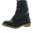 thumbnail image 1 of Bella Marie NEWYORK-28K Girl Kids Girls Youth Fold Over Combat Print Boots Synthetic Shoes, 1 of 4