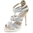 thumbnail image 1 of Bella Marie Women's Alessa-25 Special Occasion Rhinestone Strappy Heeled Sandal, 1 of 7