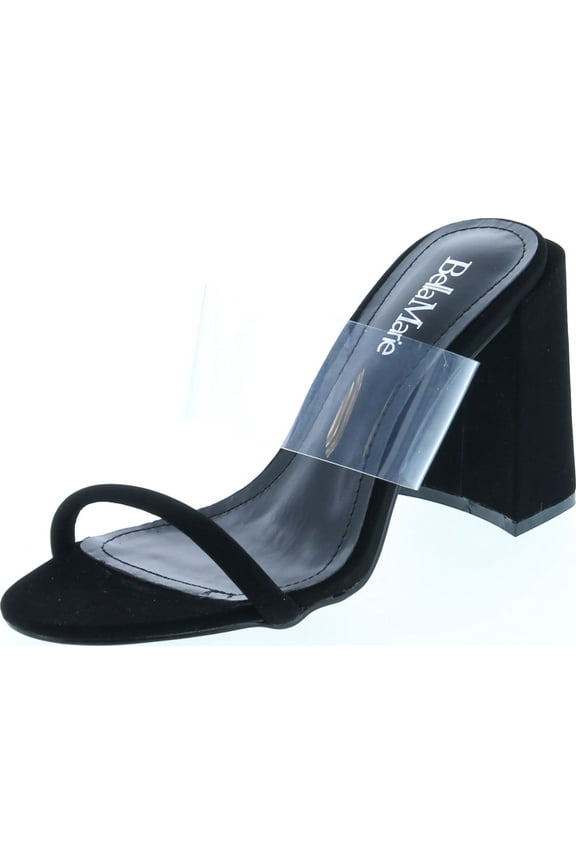 Womens Lounge-1 Chunky Heel Transparent Lucite Fashion Sandals