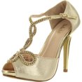 thumbnail image 1 of Bella Marie Womens Soho-10 Ankle Strappy Peep Toe Pump Stiletto Party Dress Heel, 1 of 4