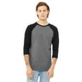 thumbnail image 1 of Bella Men's Contrast Long Sleeve Baseball T-Shirt, Style C3000, 1 of 1