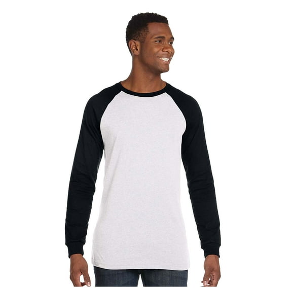 Bella Men's Contrast Long Sleeve Baseball T-Shirt, Style C3000