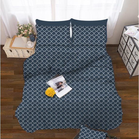 Bella Milano Design 1500 TC Wrinkle Free 4-PC Sheet set , King Navy Blue