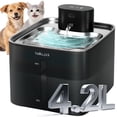 thumbnail image 1 of 142oz/4.2L Wireless Cat Water Fountain Stainless Steel, Water Dispenser for Dogs & Cats, Ultra Quiet, 5000mAh Battery, 1 of 13