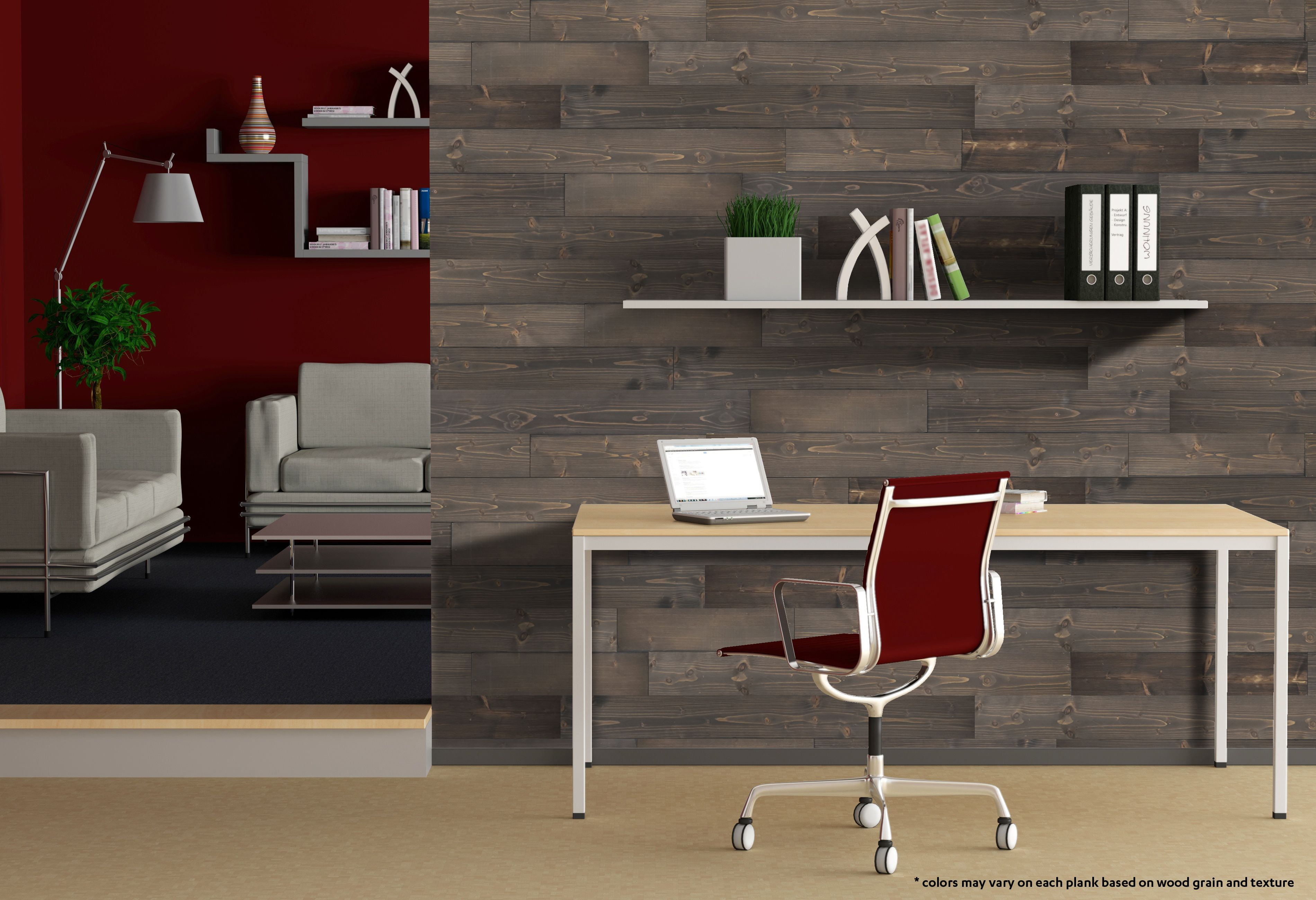 Weathered White Pine Peel and Stick Wall Paneling