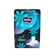 Bella Perfecta Ultra Night Sanitary Napkins - XXL, Breathable, Extra Soft, 4 Freedom Zones, 14 pcs