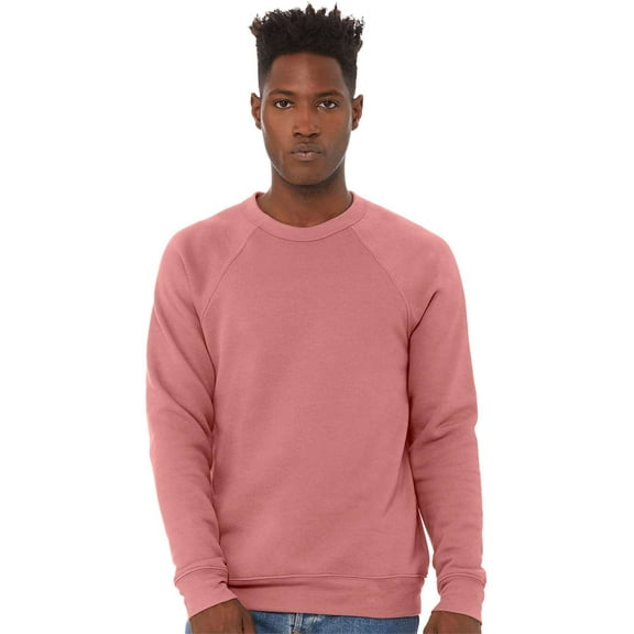 Bella Plus Canvas B85106317 Unisex Sponge Fleece Raglan Sweatshirt, Mauve - 2XL