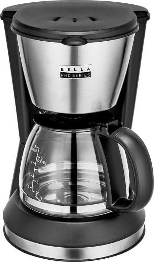  BELLA Dual Brew Single Serve Coffee Maker, K-cup Compatible  with Ground Coffee Basket & Adapter - Carefree Auto Shut Off & Adjustable  Tray, 14oz, Black: Home & Kitchen