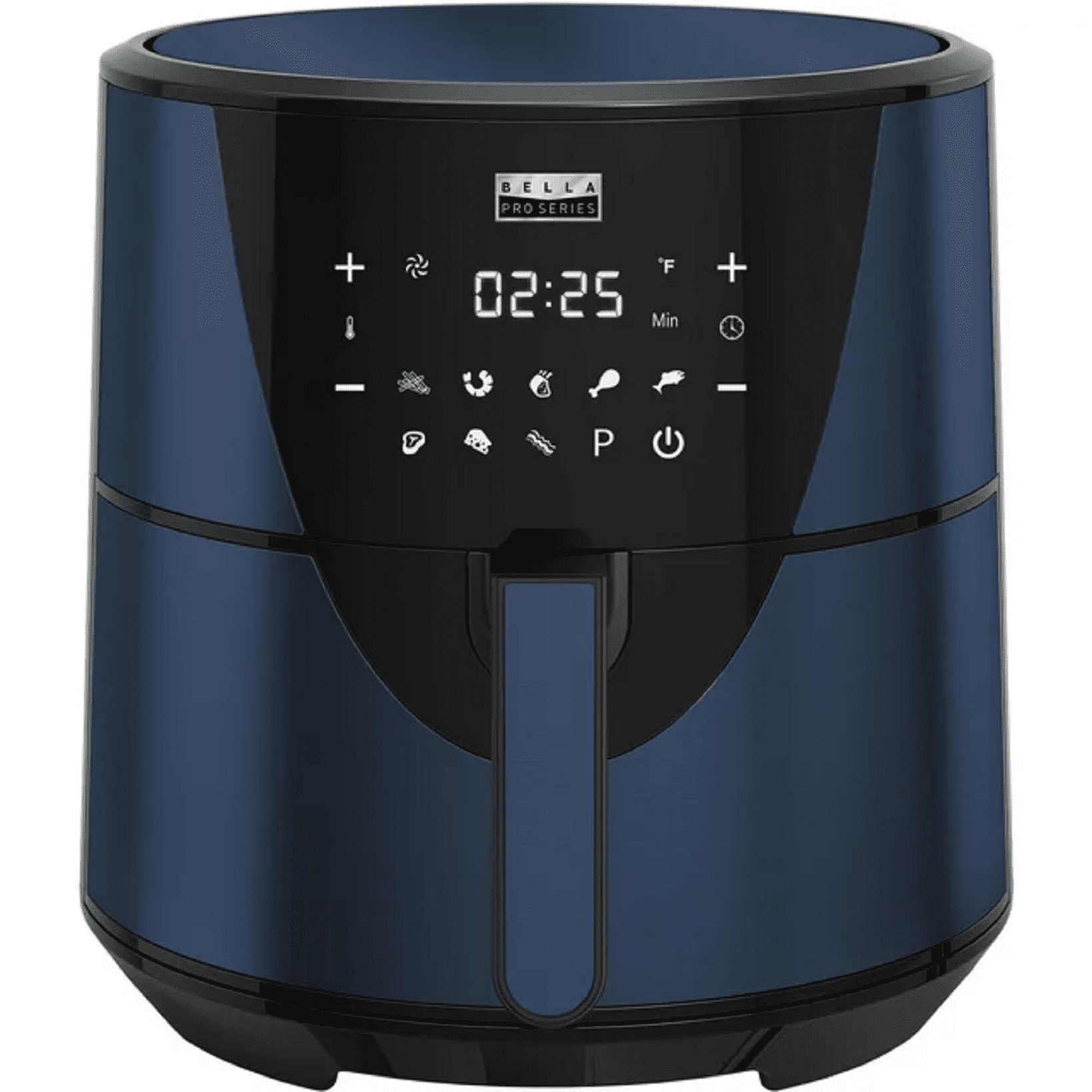 Bella Pro Series - 8-QT Digital Air Fryer - Stainless Steel Blue Ink