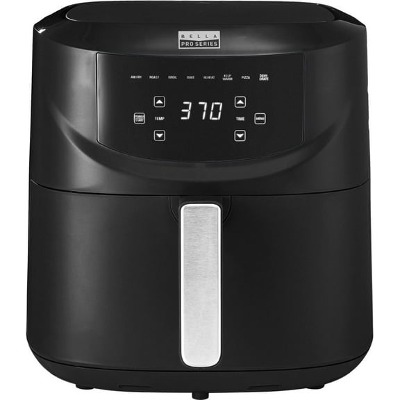 Bella Pro Series 8 qt 2-Basket Air Fryer, Black - 1700-Watt System & 8 Built-in Cooking Functions