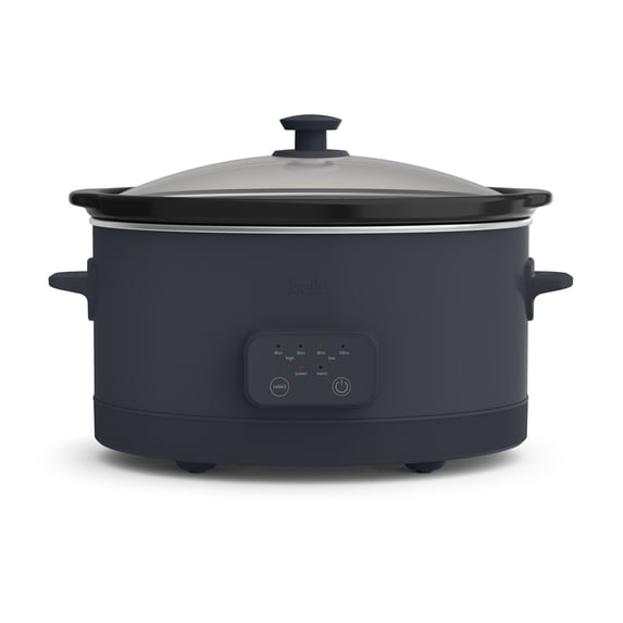 bella Savor 6 QT Digital Programmable Slow Cooker, Slate