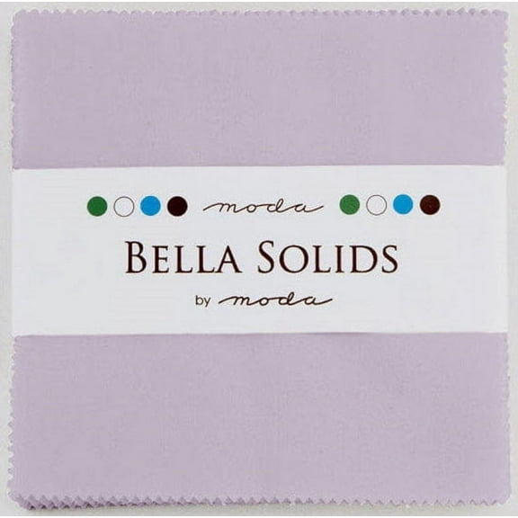 Bella Solids Lilac Moda Charm Pack; 42 - 5" Precut Fabric Quilt Squares