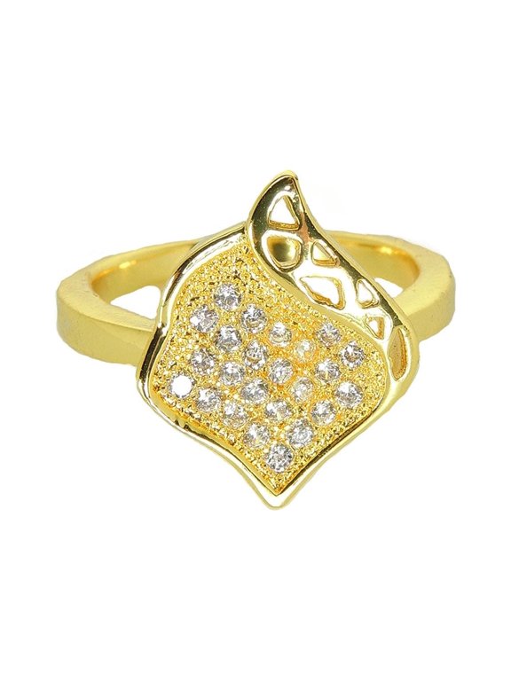 Bella Statement Ring Gold Plated Cubic Zirconia Women Ginger Lyne Collection