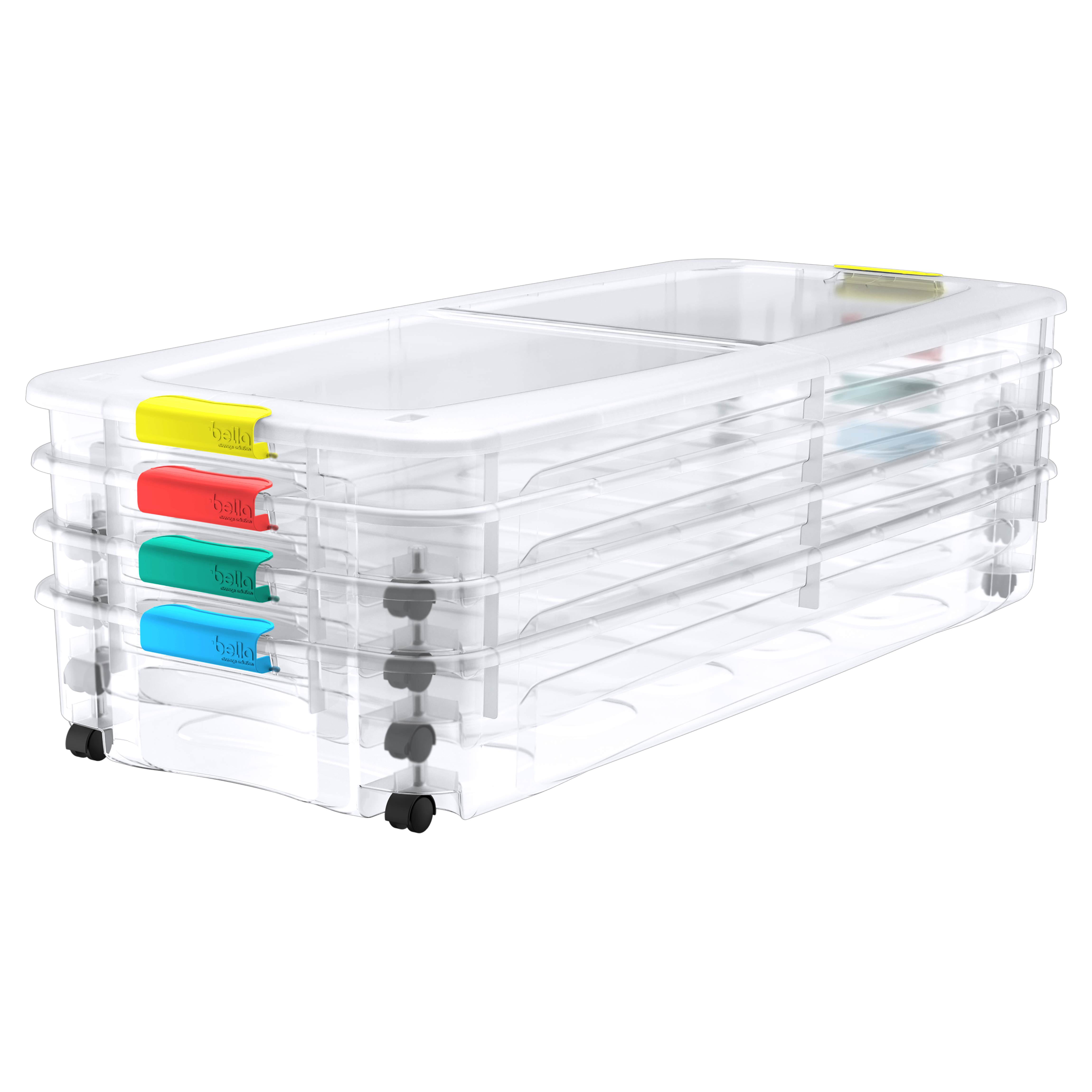 Really Good Stuff® Stackable Storage Tubs With Locking Lids, Large