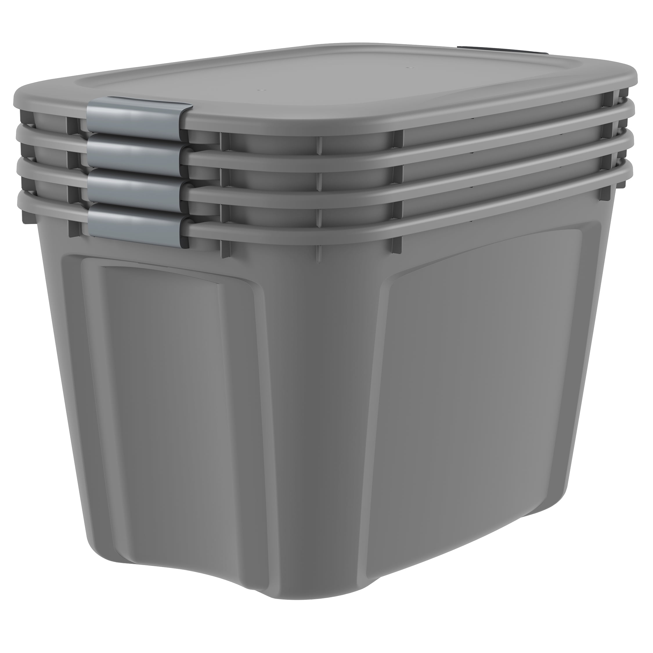 Solia PS34525 7.4 oz. Silver Plastic Tin Can with Lid - 100/Case