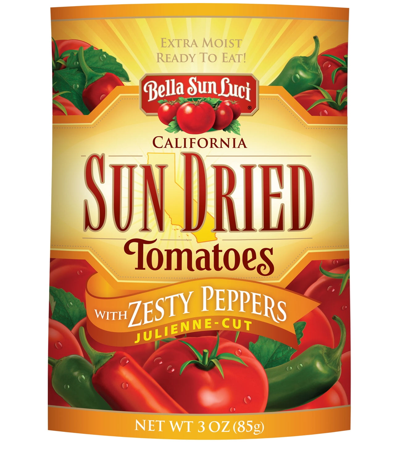 Bella Sun Luci California Sun Dried Julienne Cut Tomatoes with Zesty