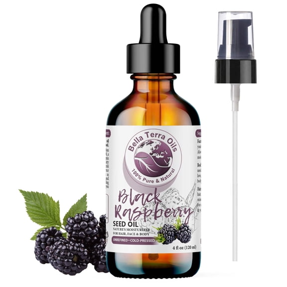Cold-Pressed Black Raspberry Seed Oil 100% Pure Skin Hair Face Anti-Aging