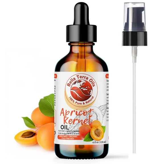 Organic Cold-Pressed Apricot Kernel Oil 100% Pure Skin Hair Face Moisturizer