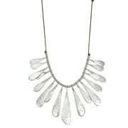 Bella Uno Womens Beaded Frontal Necklace in Recycled Metal