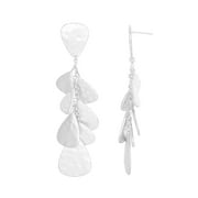 Bella Uno Womens Drop Statement Earrings in Recycled Metal