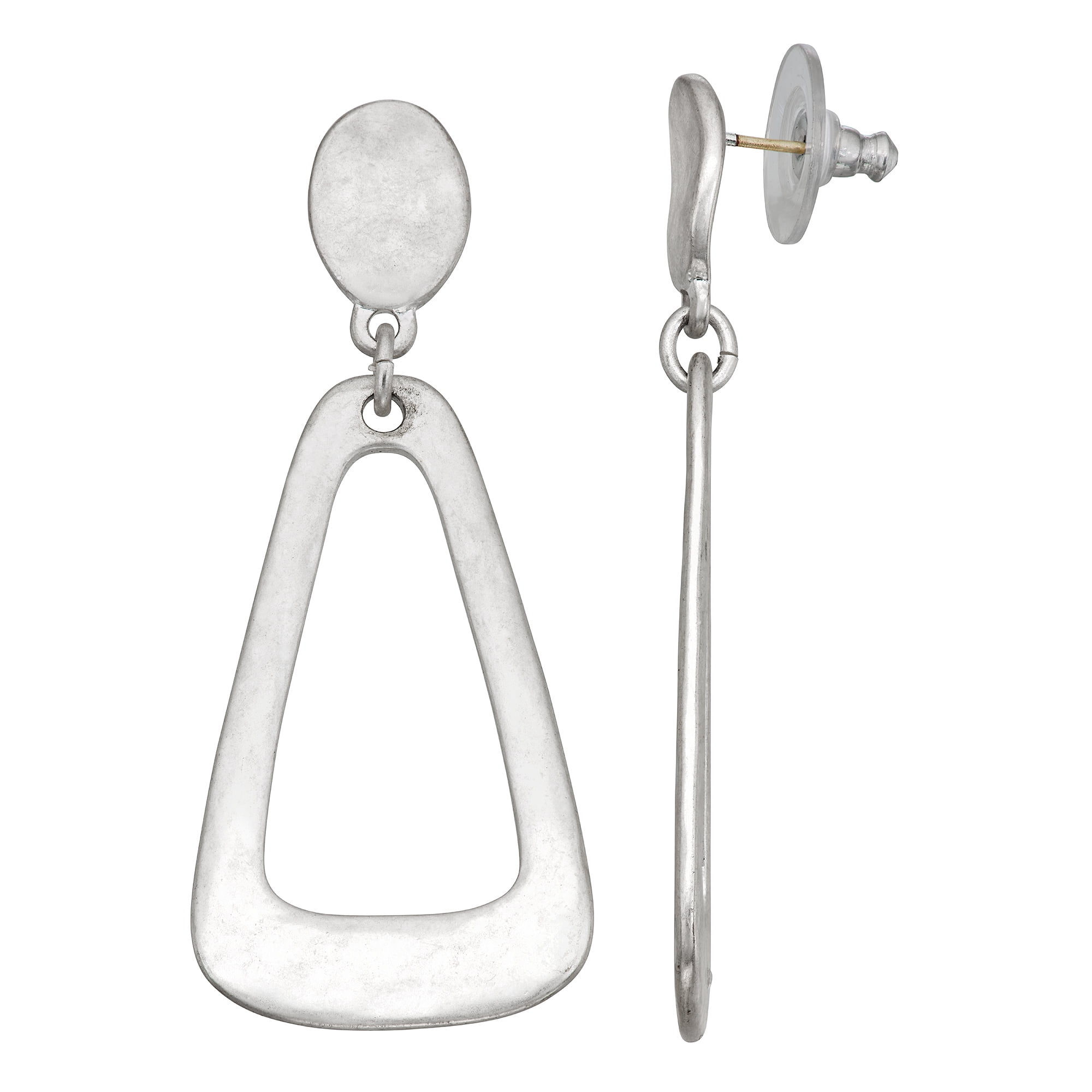 Bella Uno Women's Geometric Drop Earrings in Recycled Metal