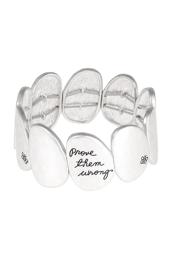 Women's Recycled Metal Prove Them Wrong Stretch Bracelet in Recycled Metal