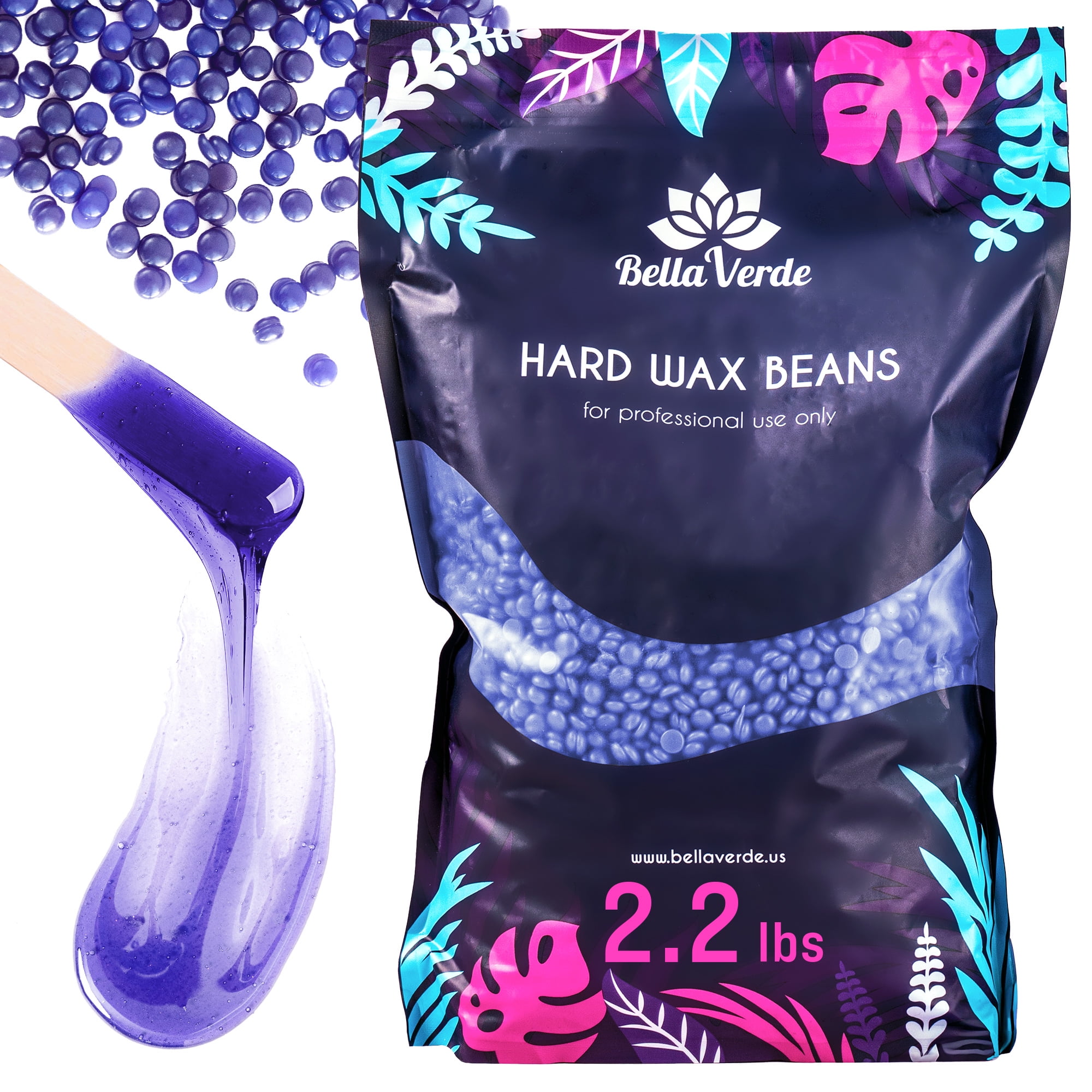Bella Verde Professional Hair Remover 2lb Hard Wax Beads for Melting