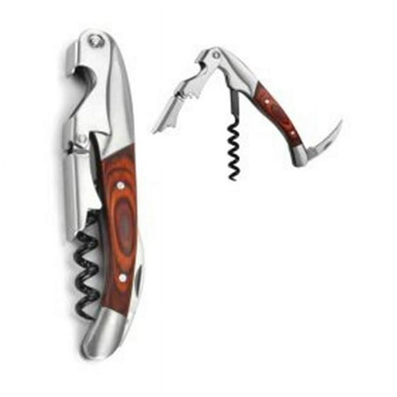 Bella Vita BVACR380 3 in 1 Corkscrew, Foil Cutter & Bottle Opener with Wooden Handle