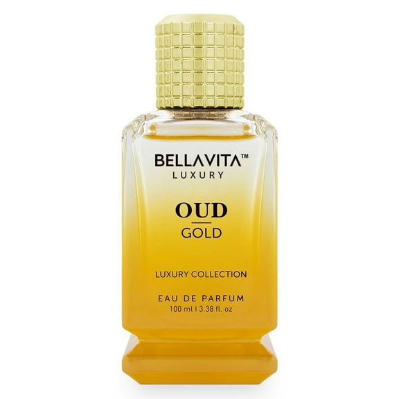 Bella Vita Luxury OUD GOLD Eau De Parfum Intense Perfume for Men with Caramel, Orris, Rose, Jasmine |Woody Long Lasting EDP Fragrance Scent 100 ml