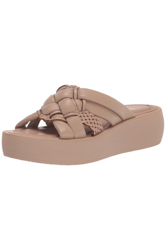 Made in Italy Women's Ned-Italy Slide Sandal, Nude Leather, 11 X-Wide