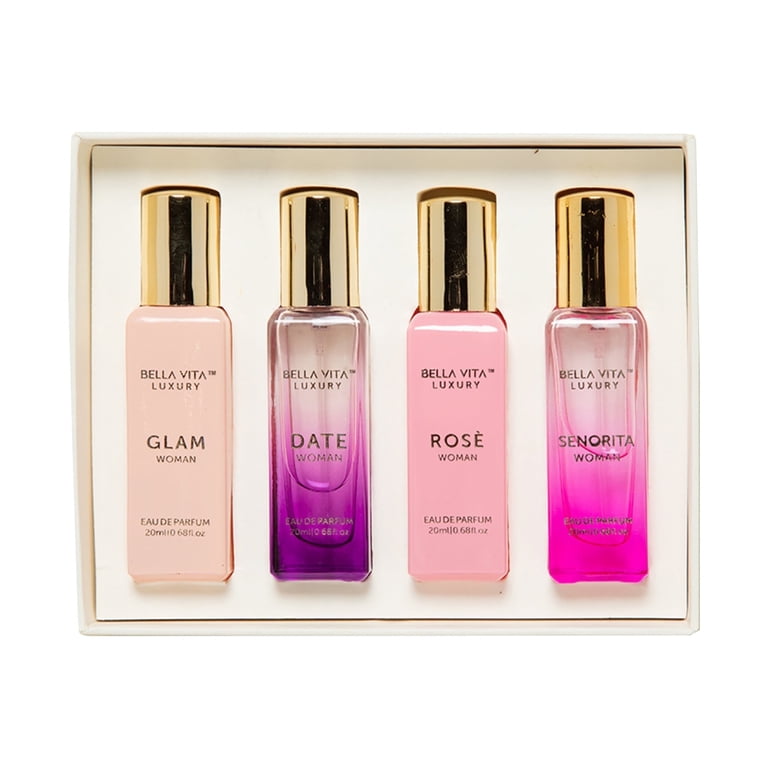 Bellavita Luxury Perfume Fragrance Gift Set for Women 4X0.68 oz