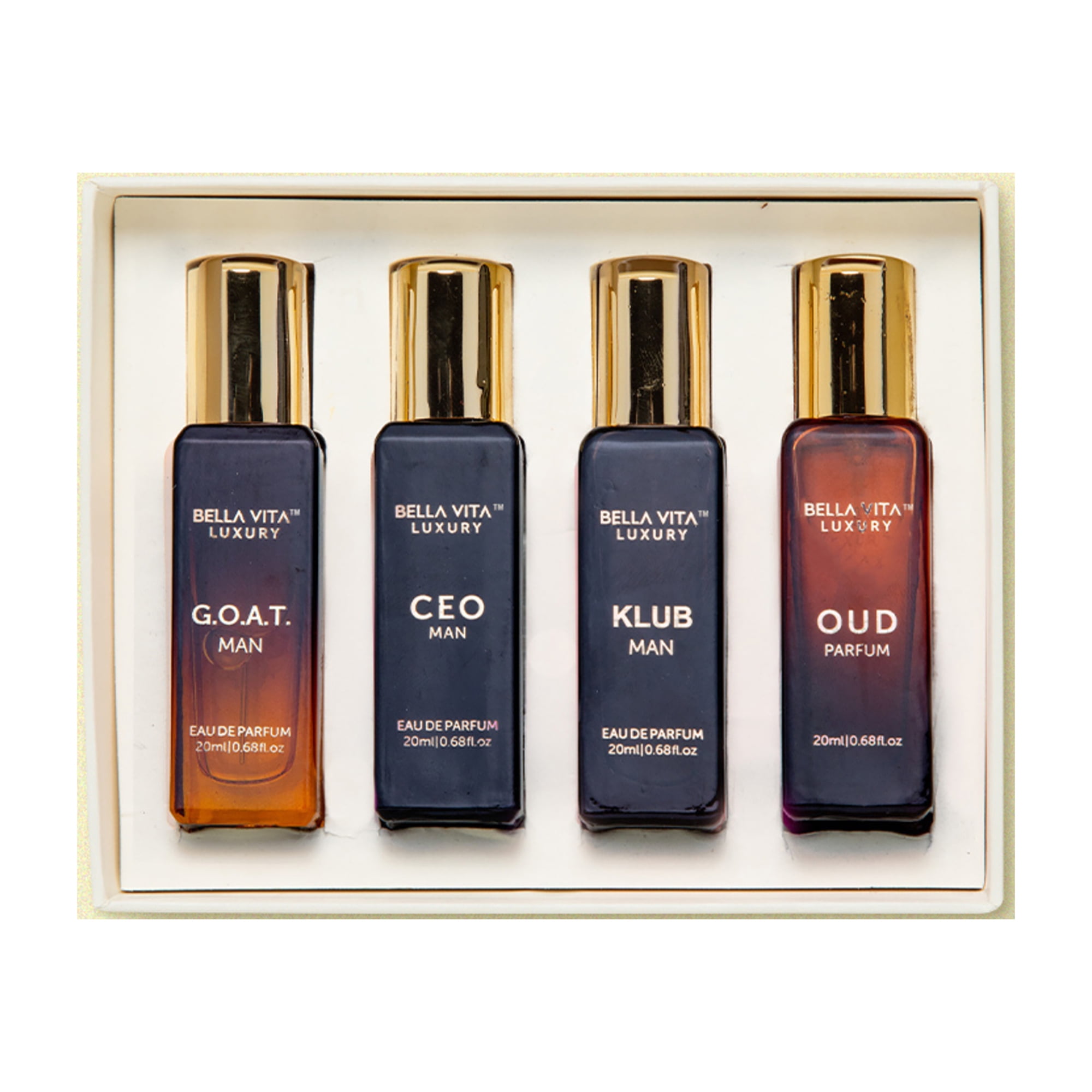 BELLAVITA Luxury Perfume Gift Set for Men, Mens Cologne Gift Sets, 4 pc