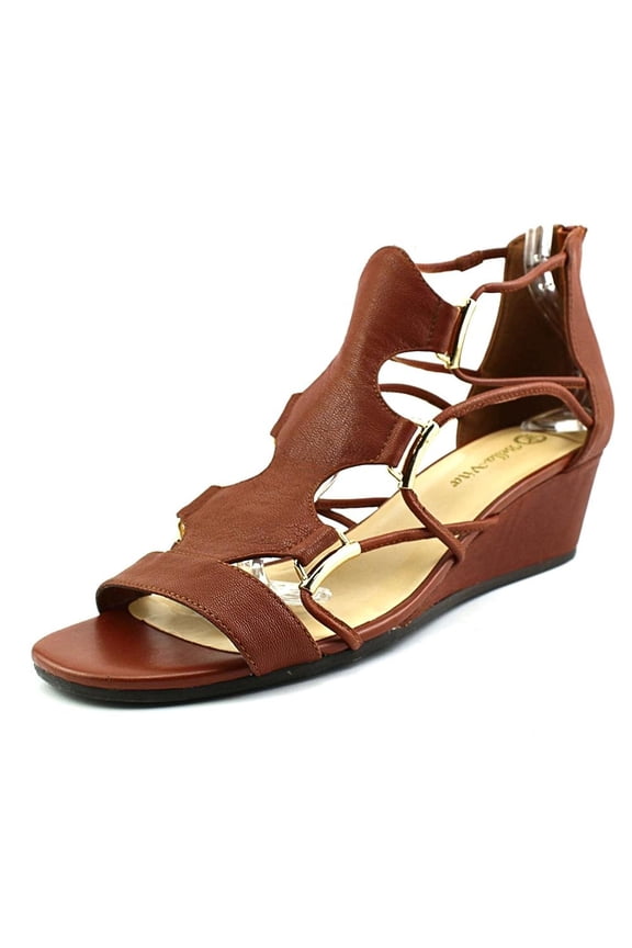 Women's Isla Wedge Sandal, Dark Tan, 7 2E US