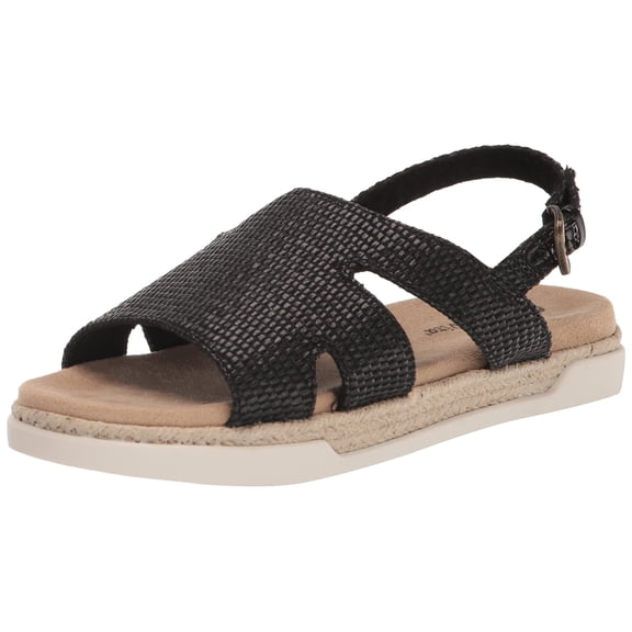Bella Vita Women's Kato Platform Sandal, Black Woven, 7 Narrow