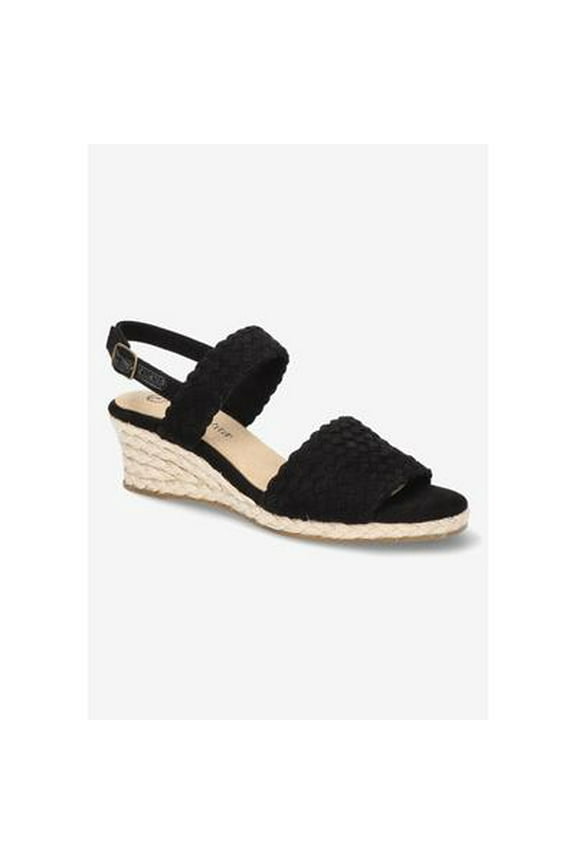 Women's Mariella Sandal, Black Suede, 7.5 Wide