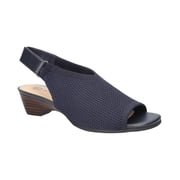 Bella Vita Womens Marin Wedge Sandals - Navy Knit Size 10WW