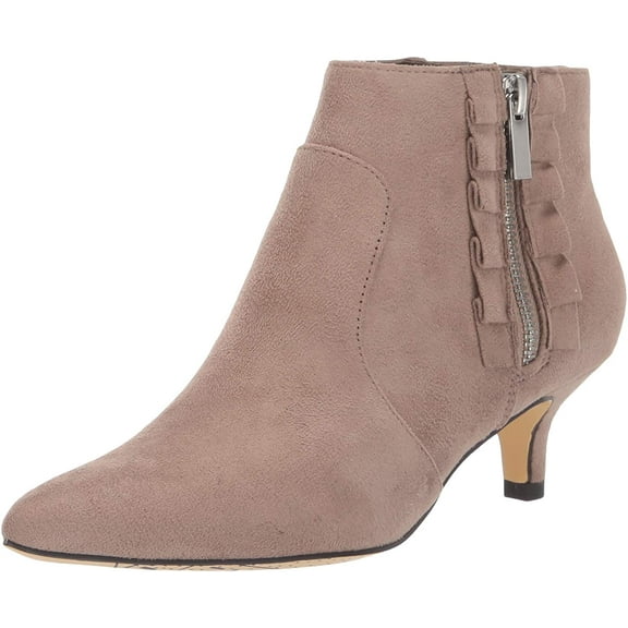 Bella Vita Women's Sadie II Dress Bootie Ankle Boot, Stone Suede, 9.5 2W US