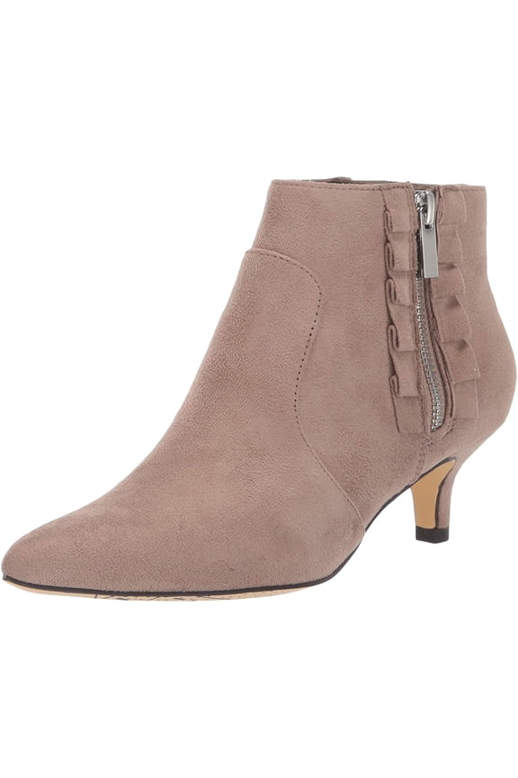 Women's Sadie II Dress Bootie Ankle Boot, Stone Suede, 9.5 2W US