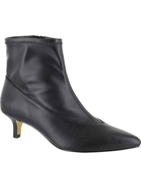 Womens Stephanie II Faux Leather Kitten Heels Black 8.5 Medium (B,M)